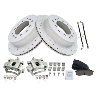 TRQ® - Performance Ceramic Brake Kit with Calipers and Hoses