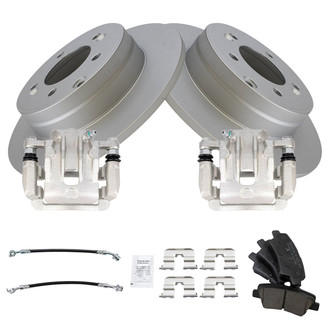TRQ® - Disc Brake Kit with Ceramic Pads, Calipers and Hoses