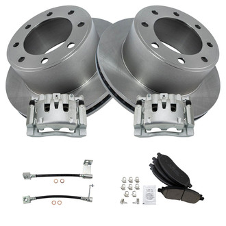 TRQ® - Rear Disc Brake Kit with Ceramic Pads, Calipers and Hoses