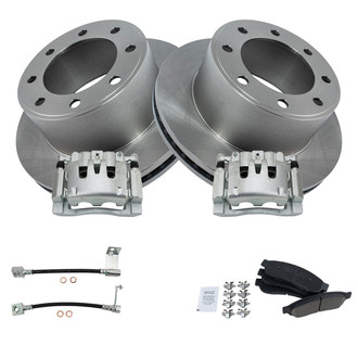 TRQ® - Rear Disc Brake Kit with Ceramic Pads, Calipers and Hoses