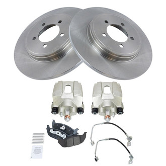 TRQ® - Disc Brake Kit with Ceramic Pads, Calipers and Hoses