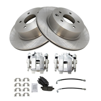 TRQ® - Disc Brake Kit with Semi-Metallic Pads, Calipers and Hoses