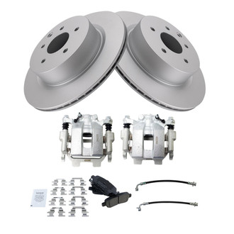 TRQ® - Disc Brake Kit with Ceramic Pads, Calipers and Hoses