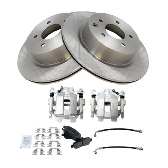TRQ® - Disc Brake Kit with Ceramic Pads, Calipers and Hoses