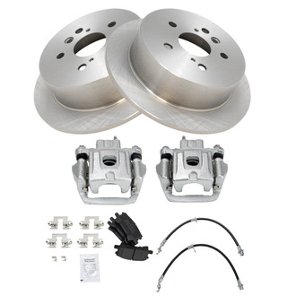 TRQ® - Disc Brake Kit with Semi-Metallic Pads, Calipers and Hoses
