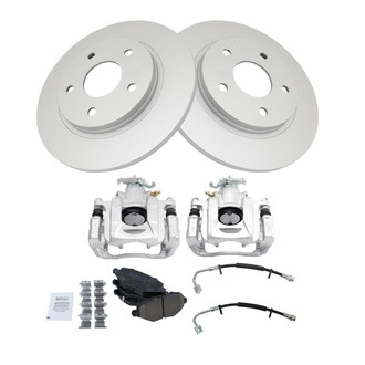 TRQ® - Rear Disc Brake Kit with Ceramic Pads, Calipers and Hoses