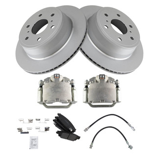 TRQ® - Disc Brake Kit with Ceramic Pads, Calipers and Hoses