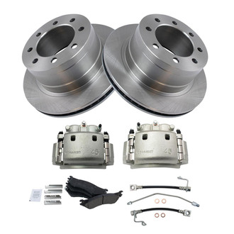 TRQ® - Rear Disc Brake Kit with Ceramic Pads, Calipers and Hoses