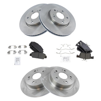 TRQ® - Front and Rear Disc Brake Kit with Ceramic Pads