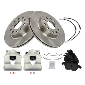 TRQ® - Front Disc Brake Kit with Ceramic Pads, Calipers and Hoses