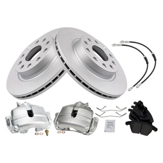 TRQ® - Front Disc Brake Kit with Ceramic Pads, Calipers and Hoses
