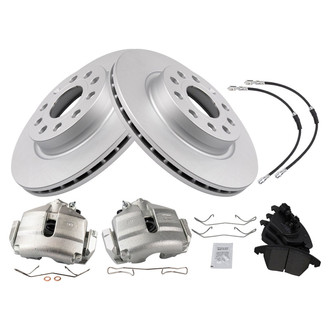 TRQ® - Front Disc Brake Kit with Ceramic Pads, Calipers and Hoses