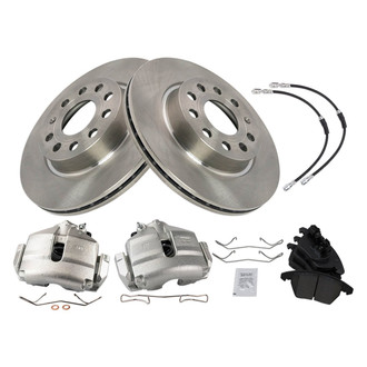 TRQ® - Front Disc Brake Kit with Ceramic Pads, Calipers and Hoses