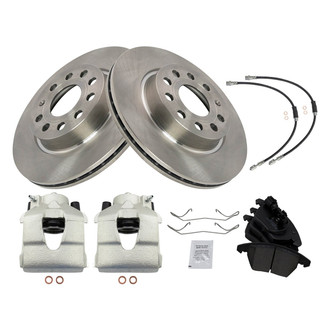 TRQ® - Front Disc Brake Kit with Ceramic Pads, Calipers and Hoses
