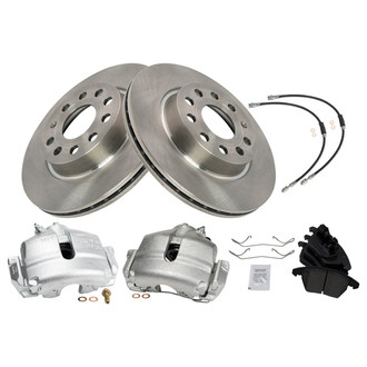 TRQ® BKA71950 - Front Disc Brake Kit with Ceramic Pads, Calipers and Hoses