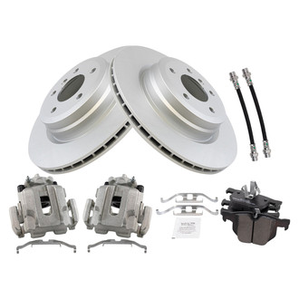 TRQ® - Disc Brake Kit with Semi-Metallic Pads, Calipers and Hoses