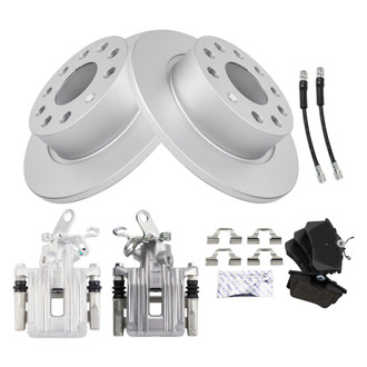 TRQ® - Performance Ceramic Brake Kit with Calipers and Hoses