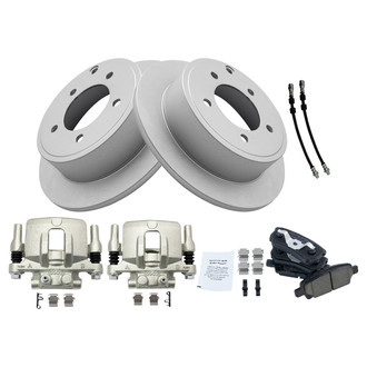 TRQ® - Performance Ceramic Brake Kit with Calipers and Hoses