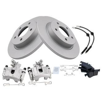 TRQ® - Performance Ceramic Brake Kit with Calipers and Hoses