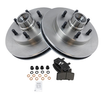 TRQ® - Front Disc Brake Kit with Semi-Metallic Pads
