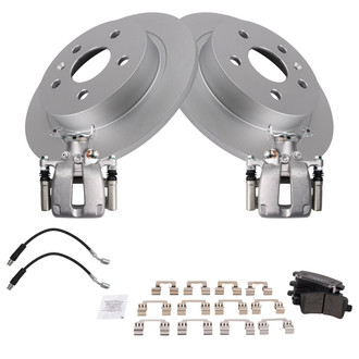 TRQ® - Performance Ceramic Brake Kit with Calipers and Hoses
