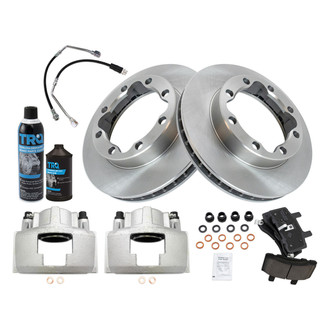 TRQ® - Performance Ceramic Front Brake Kit with Calipers and Hoses