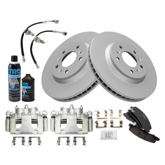 TRQ® - Performance Ceramic Front Brake Kit with Calipers and Hoses