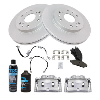 TRQ® - Performance Ceramic Front Brake Kit with Calipers and Hoses
