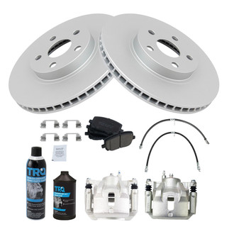 TRQ® - Performance Ceramic Front Brake Kit with Calipers and Hoses