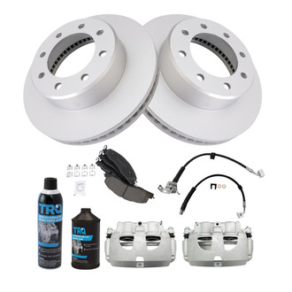TRQ® - Performance Ceramic Front Brake Kit with Calipers and Hoses