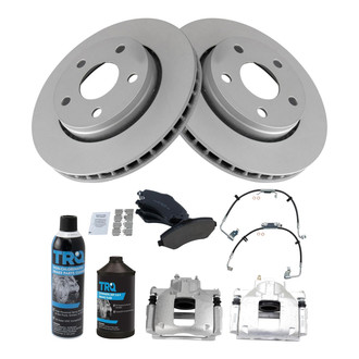 TRQ® - Performance Ceramic Brake Kit with Calipers and Hoses