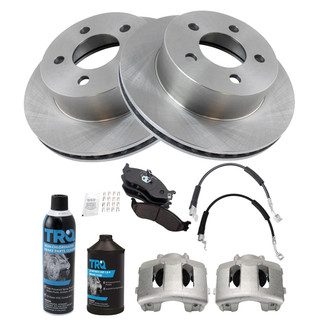 TRQ® - Performance Ceramic Front Brake Kit with Calipers and Hoses