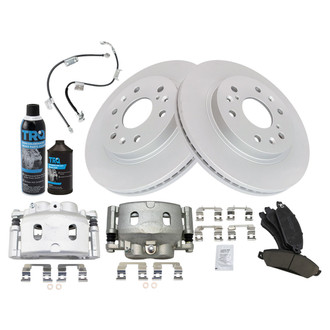 TRQ® - Performance Ceramic Front Brake Kit with Calipers and Hoses