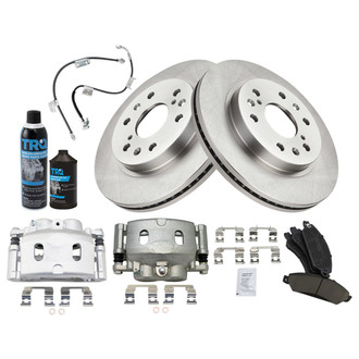 TRQ® - Performance Ceramic Front Brake Kit with Calipers and Hoses