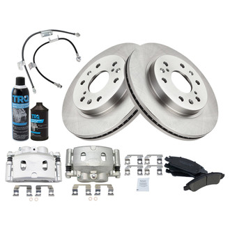 TRQ® - Performance Ceramic Front Brake Kit with Calipers and Hoses