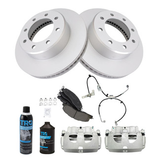 TRQ® - Front Disc Brake Kit with Ceramic Pads, Calipers and Hoses