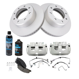 TRQ® - Disc Brake Kit with Ceramic Pads, Calipers and Hoses