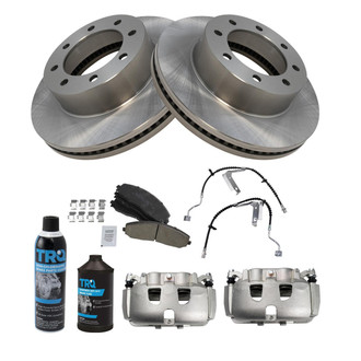 TRQ® - Performance Ceramic Front Brake Kit with Calipers and Hoses
