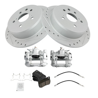 TRQ® - Performance Ceramic Brake Kit with Calipers and Hoses