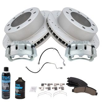 TRQ® - Performance Ceramic Front Brake Kit with Calipers and Hoses