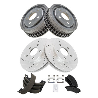 TRQ® - Performance Semi-Metallic Brake Kit with Drum and Shoes