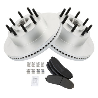 TRQ® - Disc Brake Kit with Semi-Metallic Pads