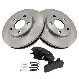 TRQ® - Front Disc Brake Kit with Semi-Metallic Pads
