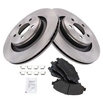 TRQ® - Front Disc Brake Kit with Semi-Metallic Pads