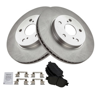 TRQ® - Front Disc Brake Kit with Semi-Metallic Pads