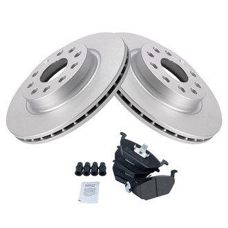 TRQ® - Front Disc Brake Kit with Semi-Metallic Pads