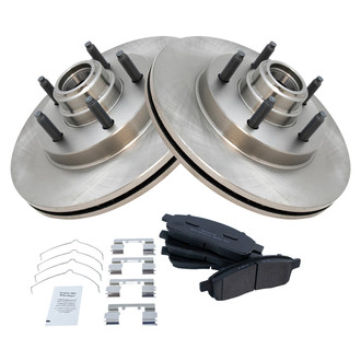 TRQ® - Front Disc Brake Kit with Semi-Metallic Pads