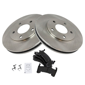 TRQ® - Front Disc Brake Kit with Semi-Metallic Pads