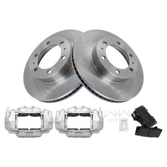TRQ® - Front Disc Brake Kit with Semi-Metallic Pads and Calipers