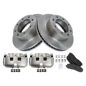 TRQ® - Front Disc Brake Kit with Semi-Metallic Pads and Calipers